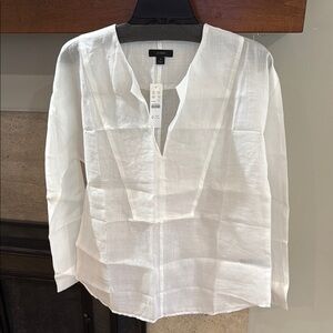 J. Crew White Linen Tunic